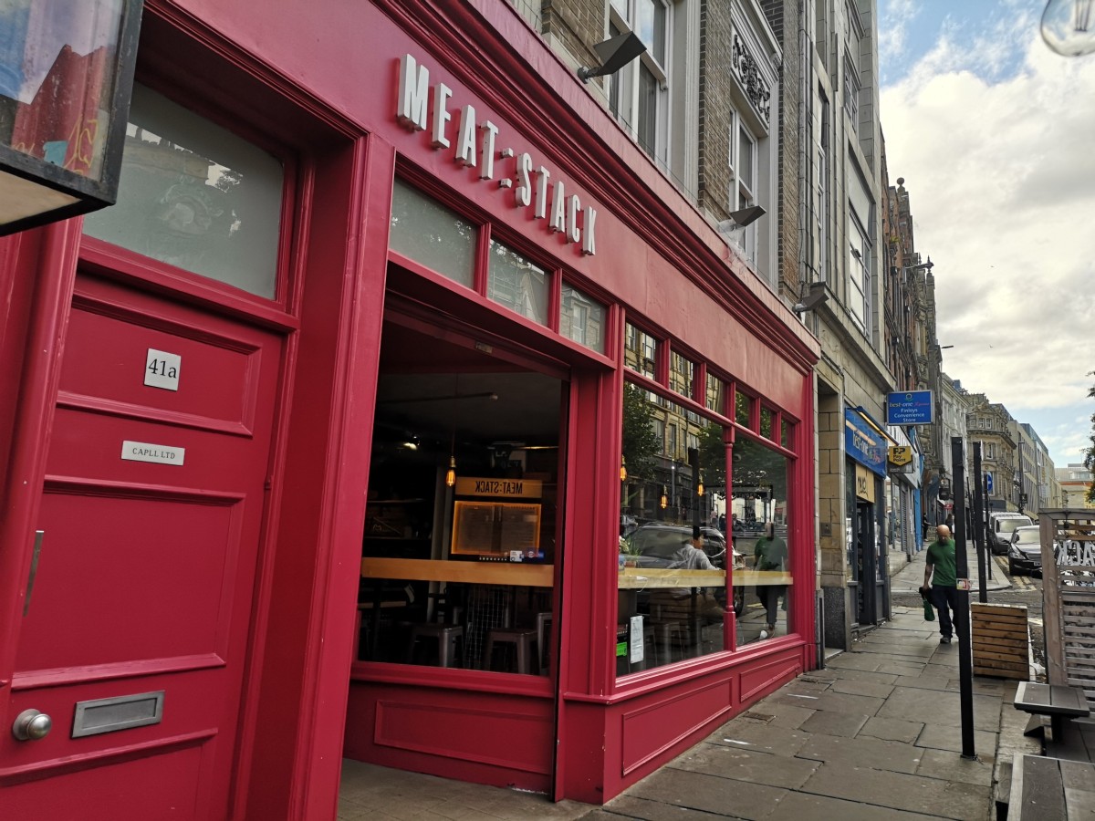 The exterior of Meat Stack on Groat Market